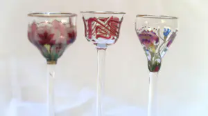 Theresienthal Crystal Factory - Glazen Jugendstil karaf met 6 likeurglaasjes kopen? Bied vanaf 1000!