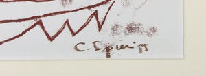 Christine Spierings - Monotype, z.t. Koningin en draakje kopen? Bied vanaf 1!