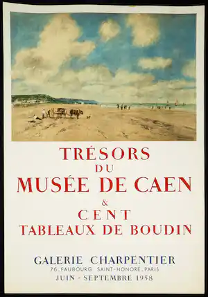 Eugene Boudin - Affiche - Tresors du musee de Caen -& cent Tableaux de Boudin verkauft für € 3!