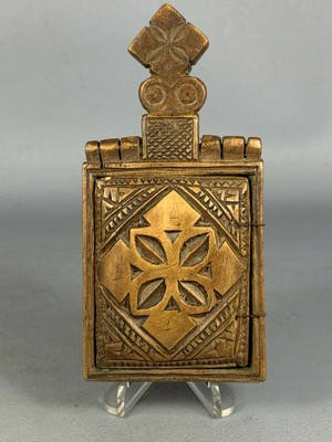 Dogon - 201115 - Ethiopian African wooden handpainted coptic icon - Ethiopia. kopen? Bied vanaf 65!