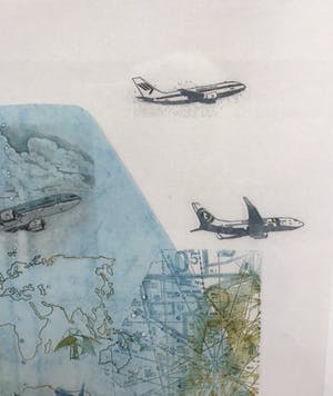 Leentje Linders - 2 etsen “De tijd vliegt” gesigneerd, oplage34/70 kopen? Bied vanaf 80!