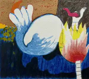 Michel van Overbeeke - handgesigneerde zeefdruk | 'Zonder titel' | 1996 vendu pour 35€ !