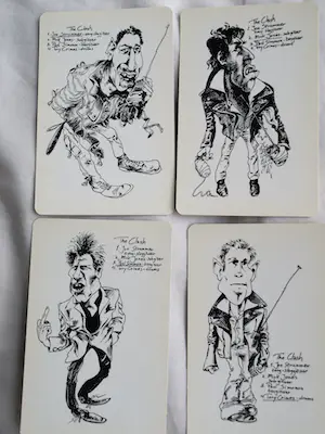 Willem Vleeschouwer - Punk Kwartet , 60 Karikaturen, Sex Pistols e.a. Punk-bands - 1977 kopen? Bied vanaf 1!