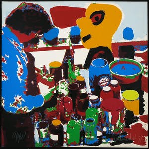 Karel Appel - Zeefdruk, Het Gele Hoofd kopen? Bied vanaf 1!