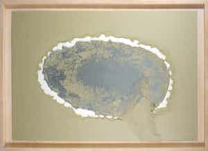 Cornelius Rogge - Collage met karton, Zonder titel - Ingelijst verkocht voor € 50!