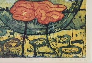 Lukie de Bree - Waterlelie | Kleurenets en aquatint | Ingelijst kopen? Bied vanaf 45!