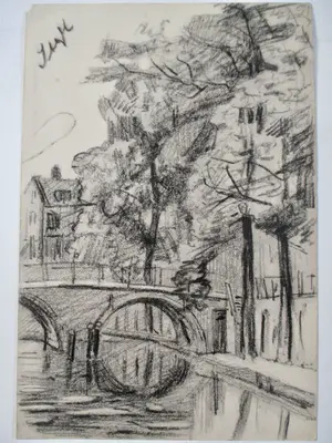 Niet of onleesbaar gesigneerd - 12 x Aquarel/Tekening div. Kunstenaars Landschap kopen? Bied vanaf 1!