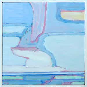 Paul Overhaus - Acryl op board, Landschap I - Ingelijst verkocht voor € 70!