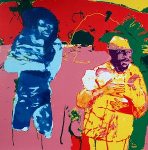 Kees van Bohemen - Litho: twee figuren - 1974 kopen? Bied vanaf 70!