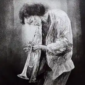 Piet Klaasse - Miles, aquatint ets verkocht voor € 70!