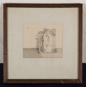Saul Belem - C.Z. open 1 - 1975 - pen- en penseeltekening op papier kopen? Bied vanaf 10!
