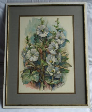 Klaas Pijlman - Ingelijste aquarel, “Bloemstilleven” – 1980 kopen? Bied vanaf 50!