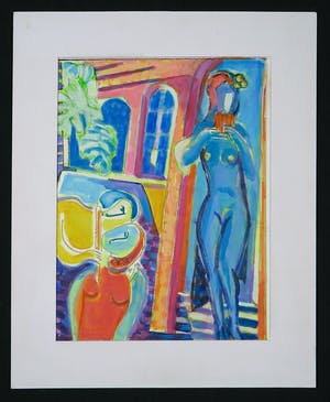 Joe Wols - Acryl op karton, The lovers kopen? Bied vanaf 1!