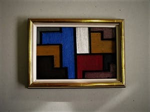 Pjotr van Oorschot - Originele Hout/Acrylverf Compositie "Hommage a de STIJL" gesigneerd kopen? Bied vanaf 1!