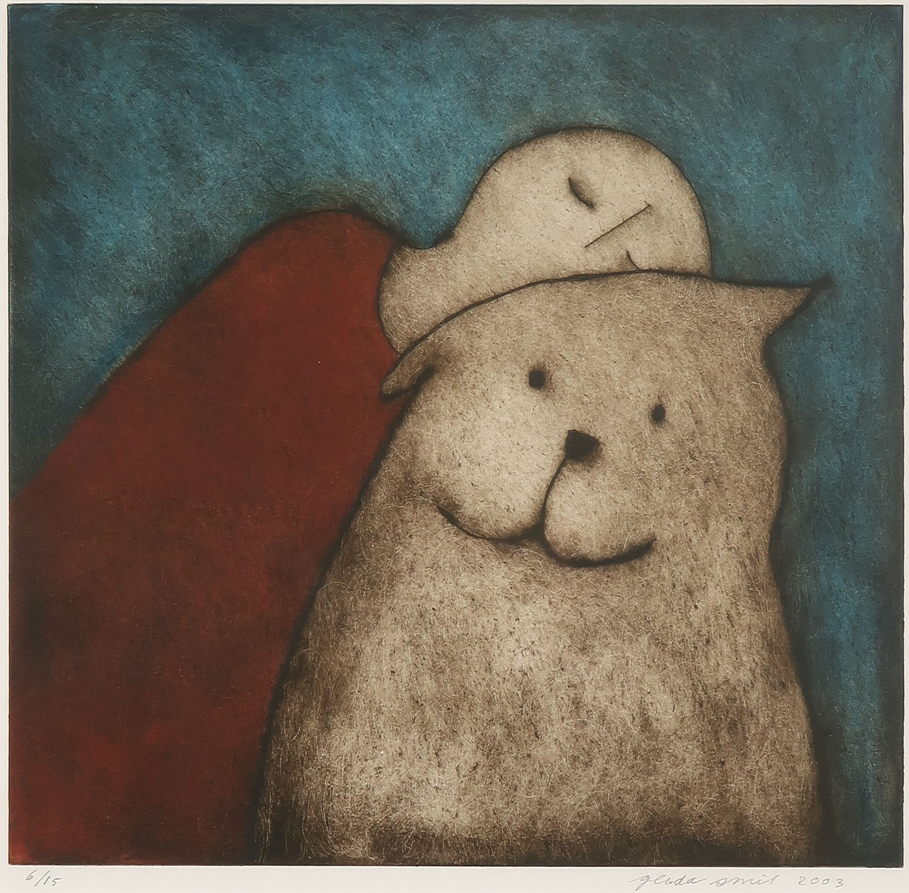 Gerda Smit - Kleurenets, Knuffeldier - Ingelijst kopen? Bied vanaf 50!