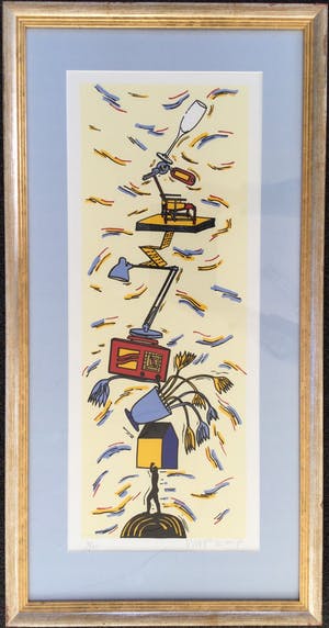 Hans Wap - "Nieuwe woning" (2007) | zeefdruk in nieuwstaat - ingelijst kopen? Bied vanaf 45!