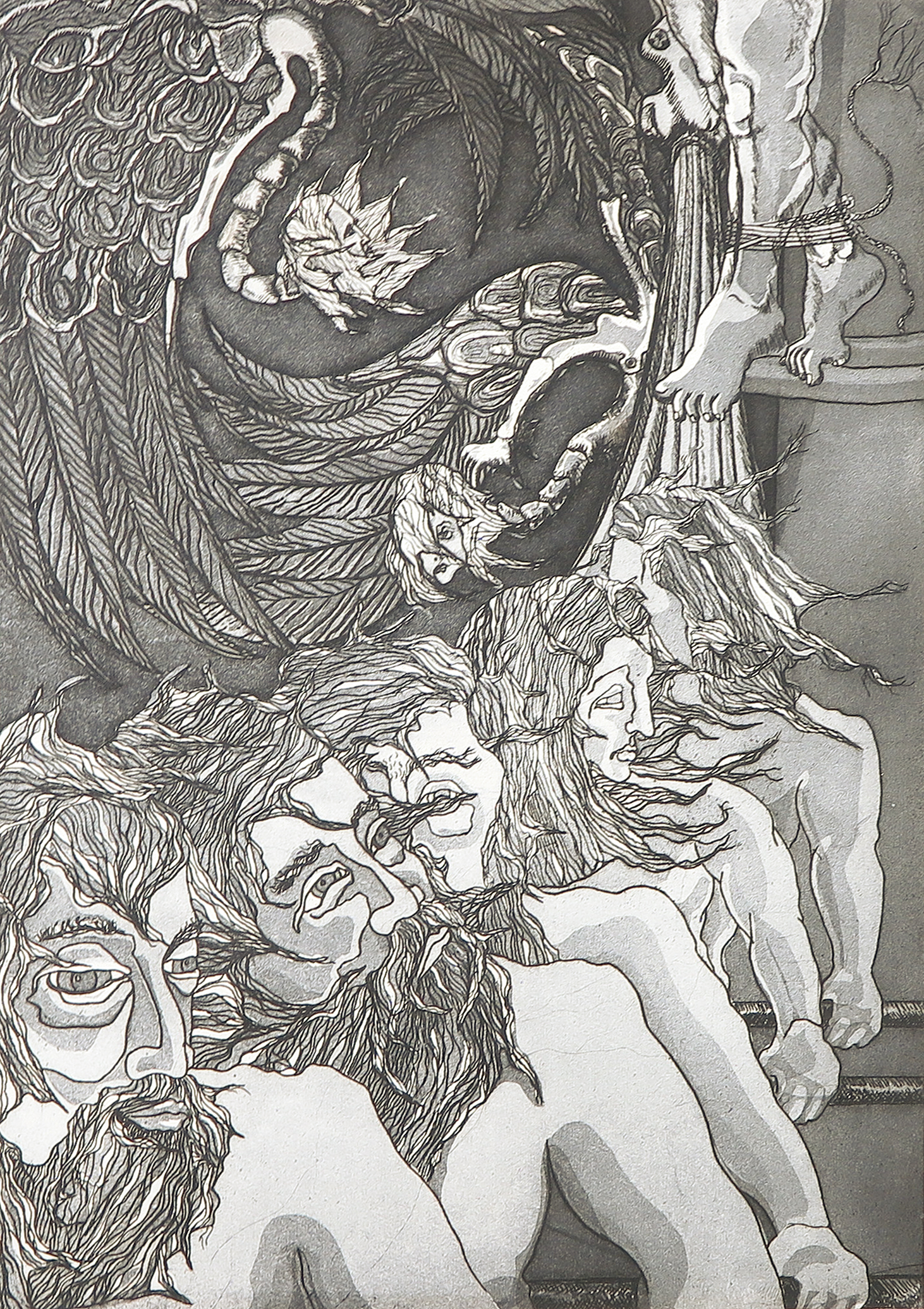 Jan van den Langenberg - Ets - Mythologische voorstelling kopen? Bied vanaf 1!