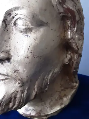 Niet of onleesbaar gesigneerd - Prachtig Verguld Christushoofd kopen? Bied vanaf 1!