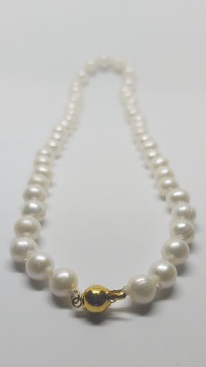 Zoetwaterparel Collier 14K gouden slotje 49cm kopen? Bied vanaf 65!