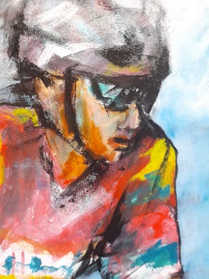 Anke Peddemors - Wielrenner 80x100cm kopen? Bied vanaf 75!