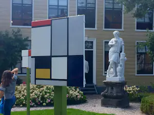 Piet Mondriaan - Tableau No. III, with Red, Black,Yellow,Blue and Gray, emaille op metaal (unica) kopen? Bied vanaf 495!