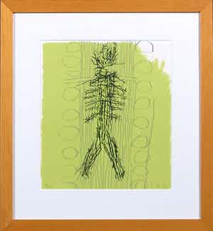 Rik van Iersel - Litho, Zonder titel - Ingelijst verkocht voor € 40!