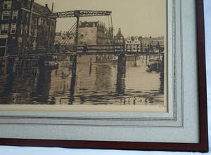 Willem Witsen - Ingelijste ets , Uilenburg I, Amsterdam – 1911 kopen? Bied vanaf 1!