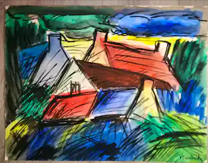 Andre van der Vossen - Huizen in de duinen. verkauft für € 169!