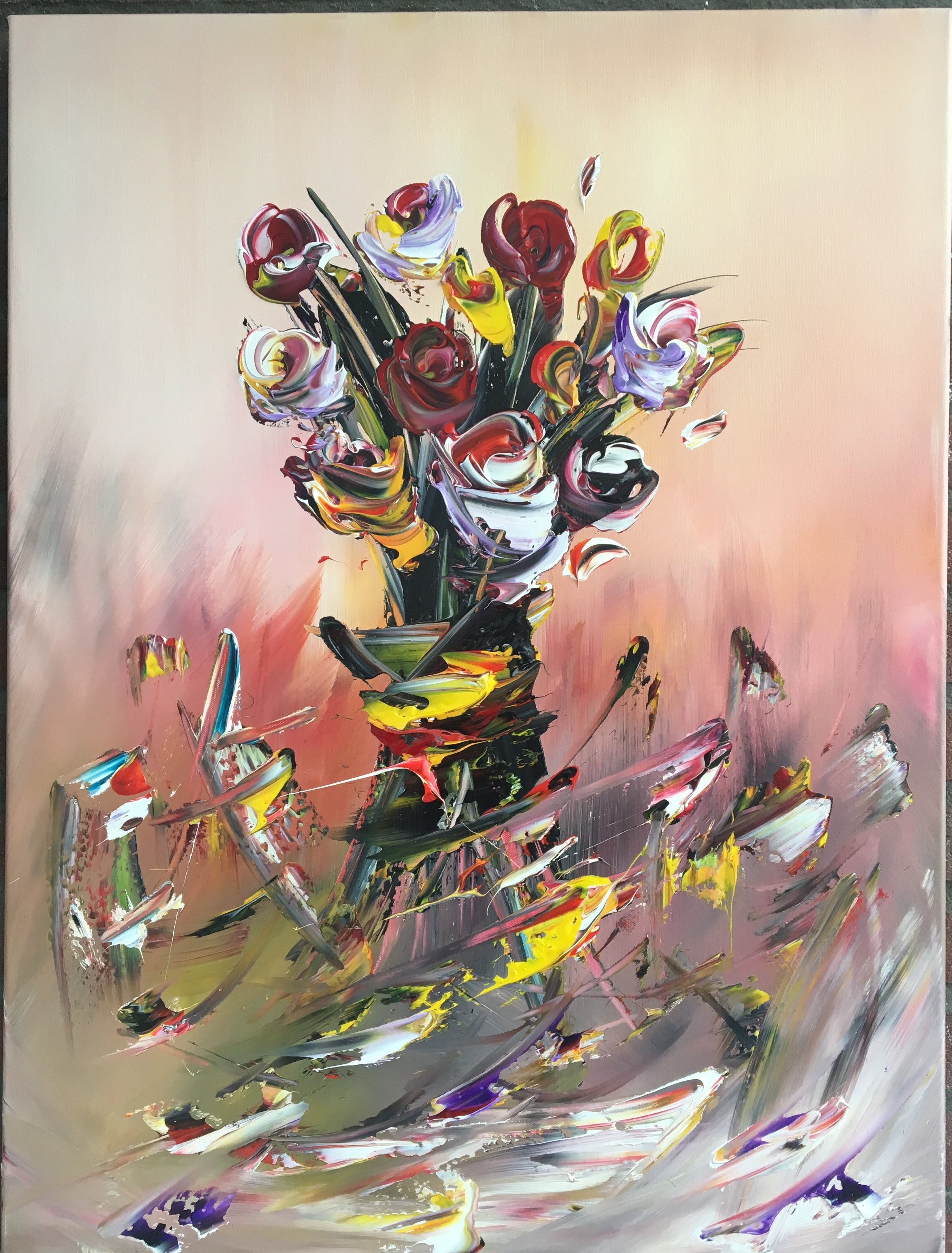 Gena Genadyj - Fantasie bloemen verkocht voor € 150!