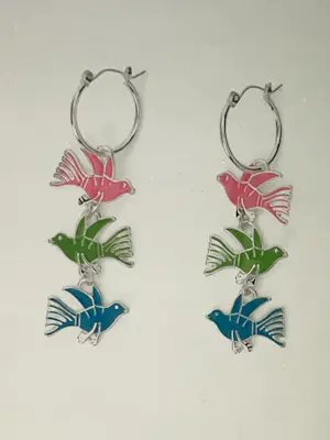 Corneille - Set van 2 kunstenaarsjuwelen : bloemen en vogels kopen? Bied vanaf 85!