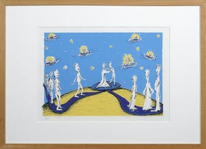 Yvonne van Ravenswoud - Zeefdruk, Zonder titel - Ingelijst kopen? Bied vanaf 1!