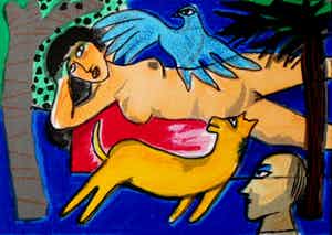 Corneille - Zeefdruk: Scènes Champêtre - 1998 verkocht voor € 199!