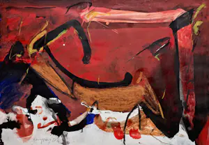 Theo Kuijpers - Abstracte compositie, gemengde techniek op papier (ingelijst, groot) kaufen? Bieten Sie von 395!