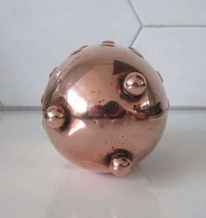 Niet of onleesbaar gesigneerd - Rood koperen art deco hand gehamerde rookset kopen? Bied vanaf 10!