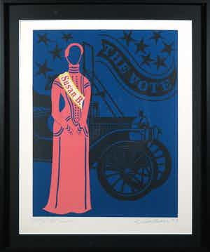 Robert Indiana - Litho, Susan B. Mother of us All - Ingelijst verkocht voor € 1!