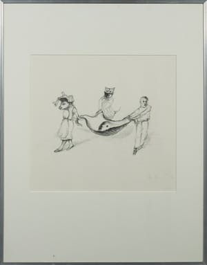 Han Mes - Litho, Op sleeptouw - Ingelijst kopen? Bied vanaf 50!