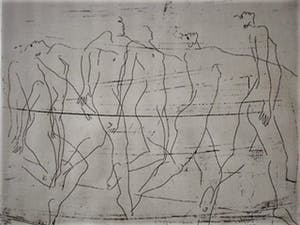 Frank Lubbers - Gesigneerde Droge Naald Ets "Sweet Charity" 1974 - achter museumglas kopen? Bied vanaf 10!