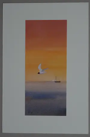Franklin Meijer - Waddenzee - 4 x aquarelstudies kopen? Bied vanaf 35!
