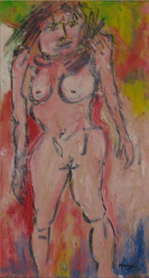 Pieter Haan - Acryl op karton, Lot van drie naakten kopen? Bied vanaf 1!