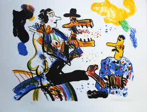 Anton Martineau - zeefdruk: Tango - 1998 verkocht voor € 75!