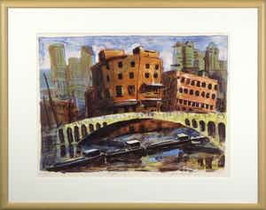 Jeroen Hermkens - Litho, Shanghai - Ingelijst verkocht voor € 50!