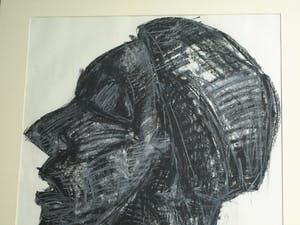 Niet of onleesbaar gesigneerd - Ingelijste tekening, Portret – Gallery Abbott and Holder, Londen - 1985 kopen? Bied vanaf 1!