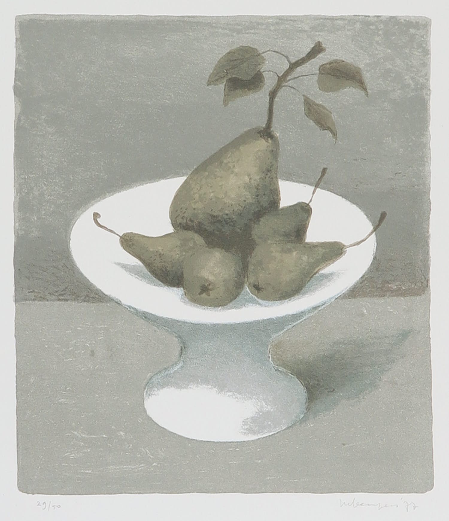 Mart Kempers - Litho, Stilleven met peren kopen? Bied vanaf 1!