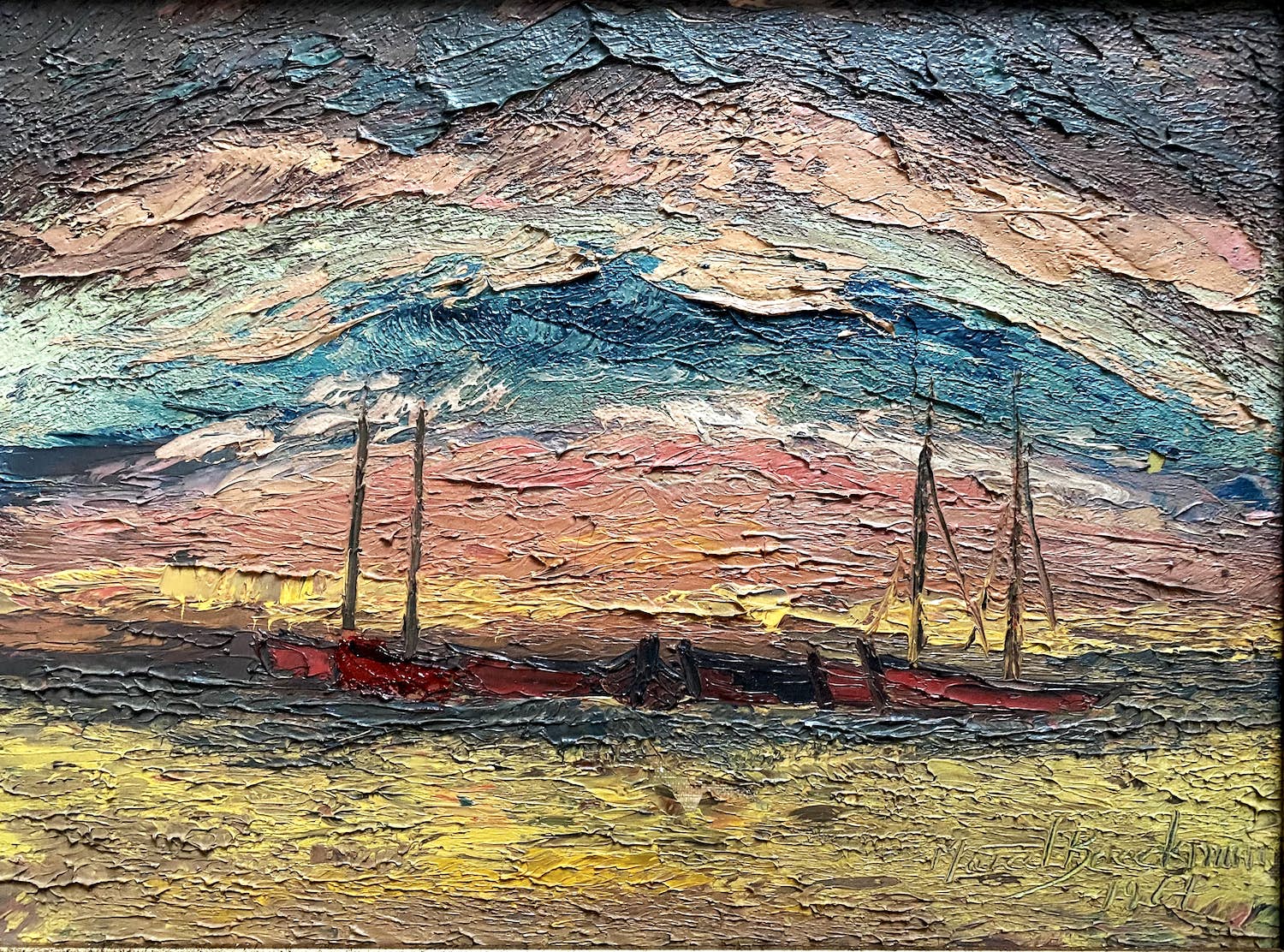 Marcel Beeckman - Boten aan het strand verkocht voor € 60!