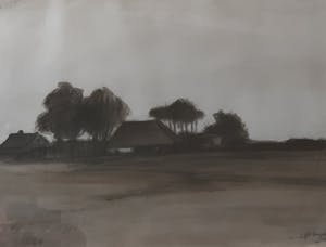 Jelle Hoogstra - Platteland (Gemengde techniek) kopen? Bied vanaf 69!