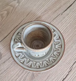 Vallauris Keramiek - Espressotassen und Untertasse kopen? Bied vanaf 75!
