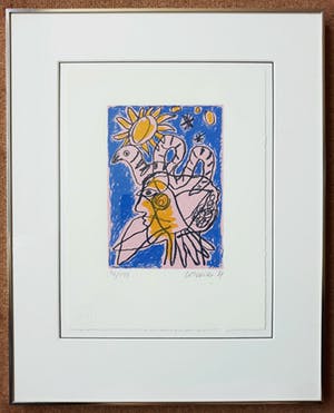 Corneille - Allegro, zeefdruk (mooi ingelijst) kopen? Bied vanaf 175!
