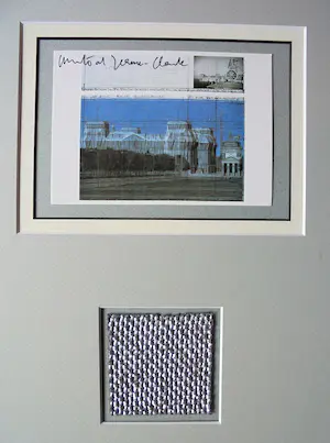 Christo - Collage Reichstag Berlin - 1995 - handgesigneerd -in pptout -ready to frame kopen? Bied vanaf 139!