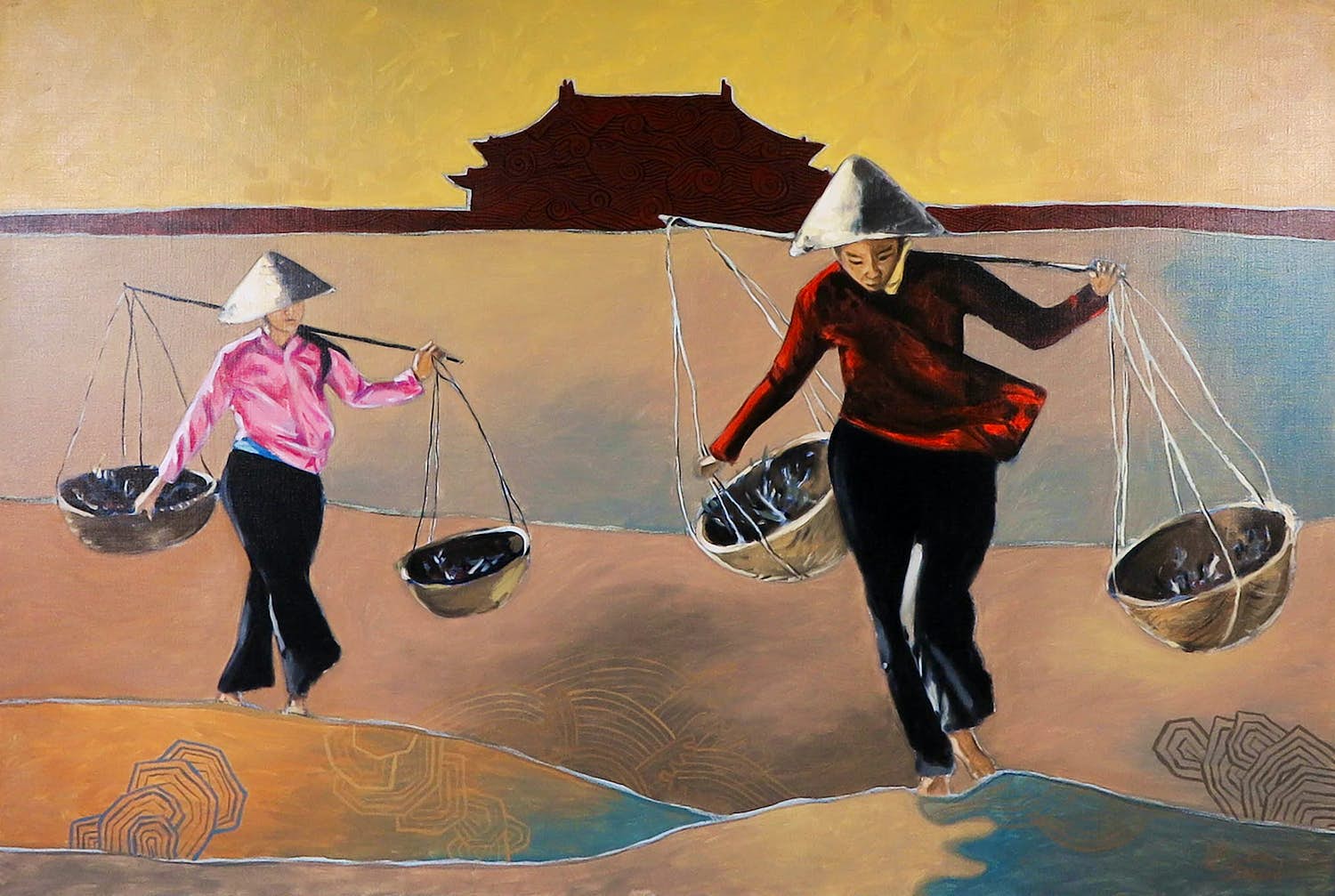 Valentin Bakardjiev - Olieverf op doek, China (Groot) verkocht voor € 150!