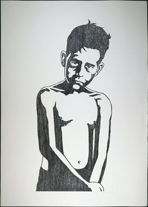 Mariska van Duffelen - Houtsnede, Zonder titel kopen? Bied vanaf 1!